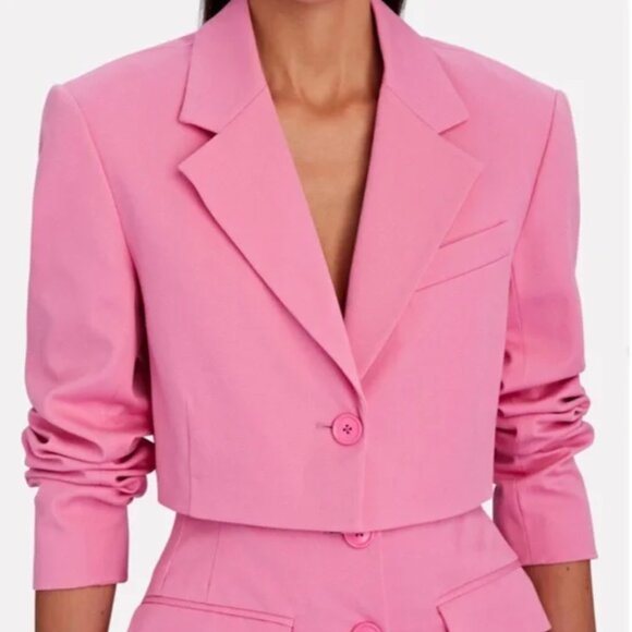 NWOT Derek Lam 10 Crosby Courtney Crop Blazer, Pink Blazer, Size 8 - Picture 1 of 11